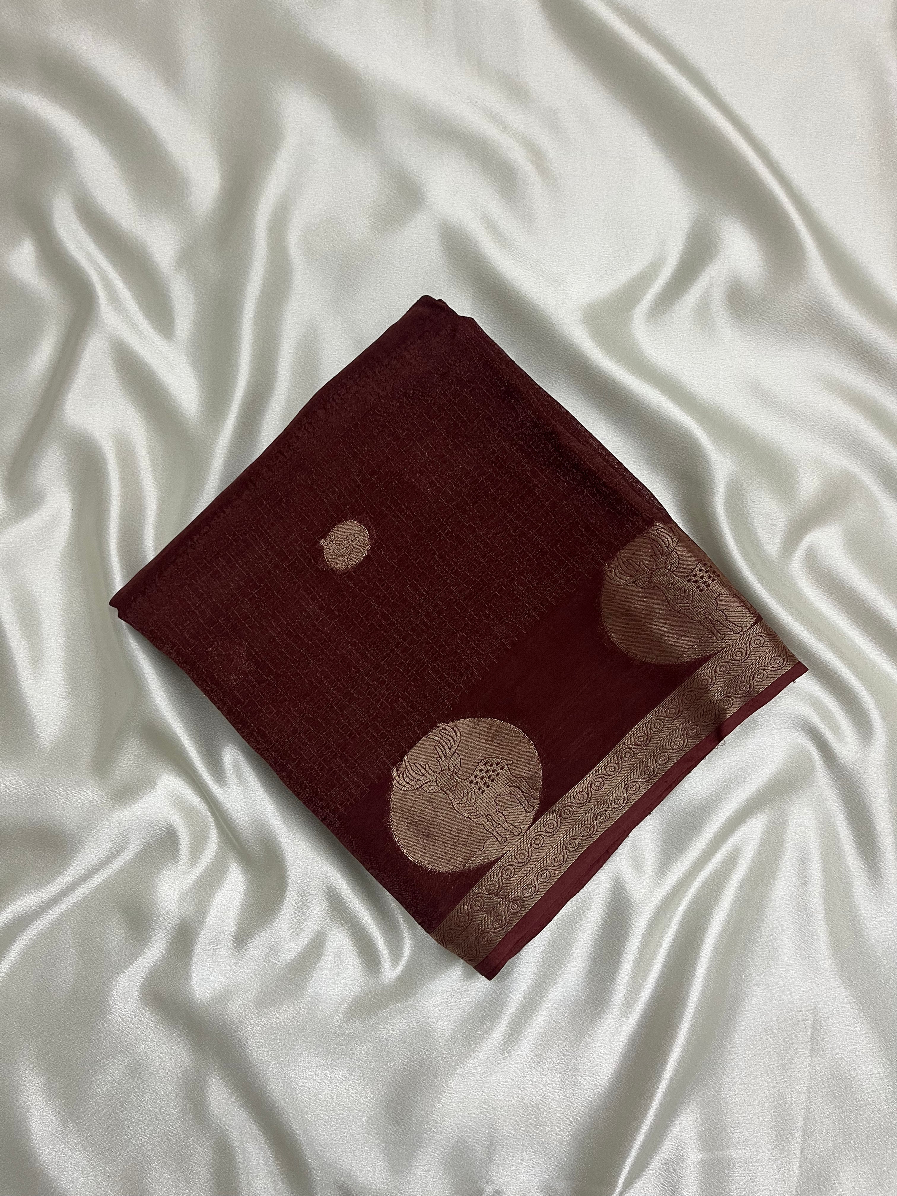 Soft Viscose Khadi Silk Saree with Jacquard Border