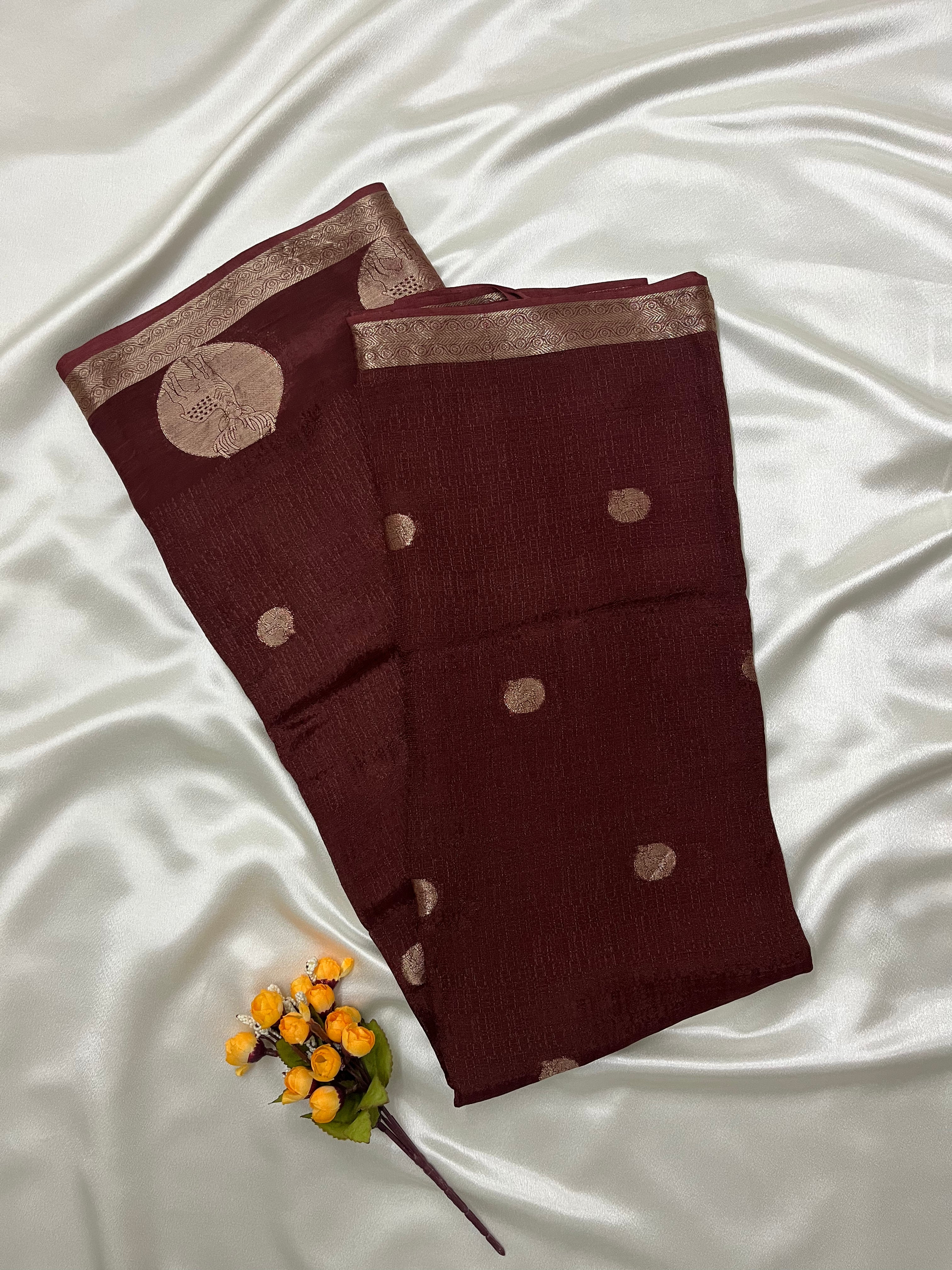 Soft Viscose Khadi Silk Saree with Jacquard Border