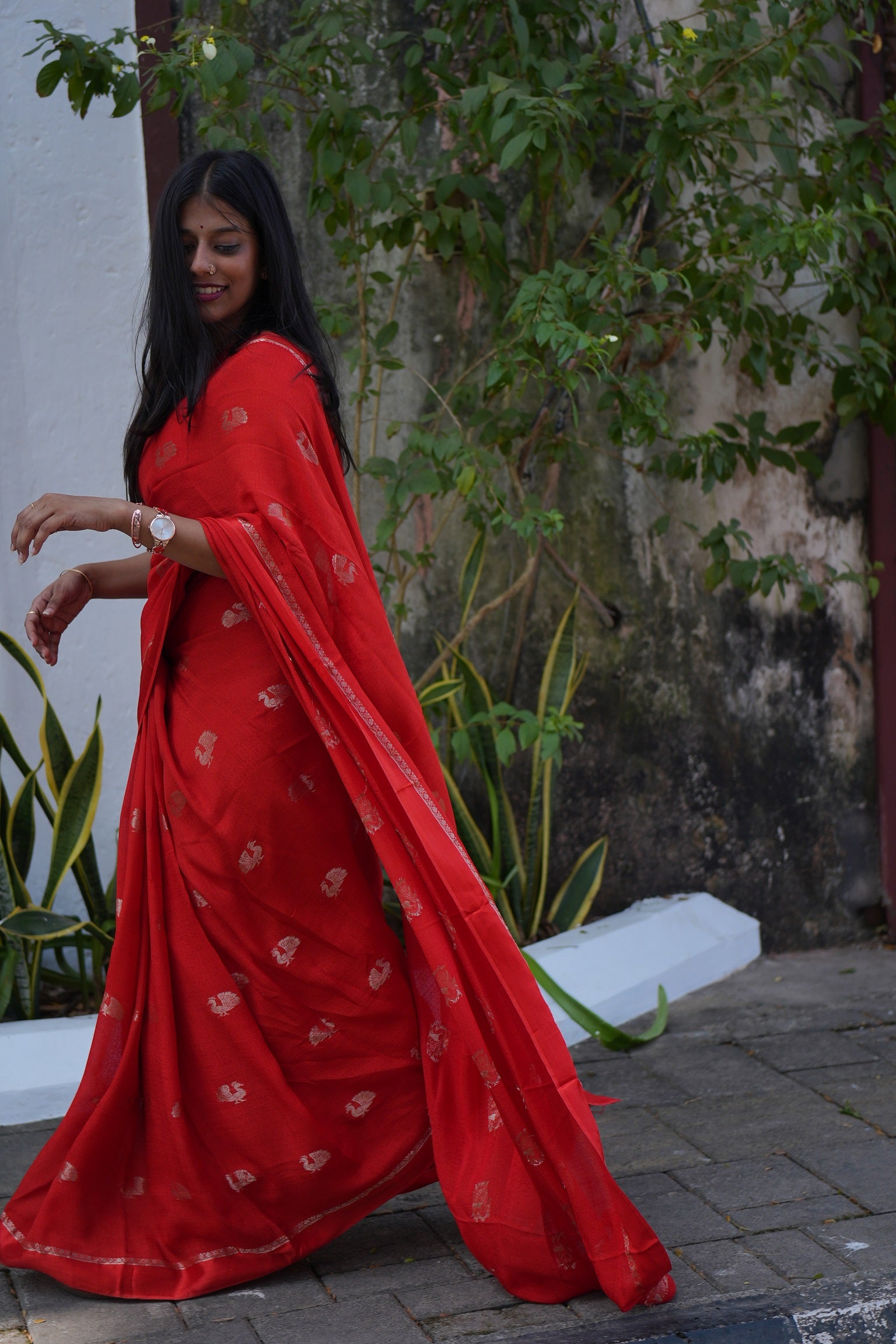 Pure soft viscose khadi silk jacquard partywear saree