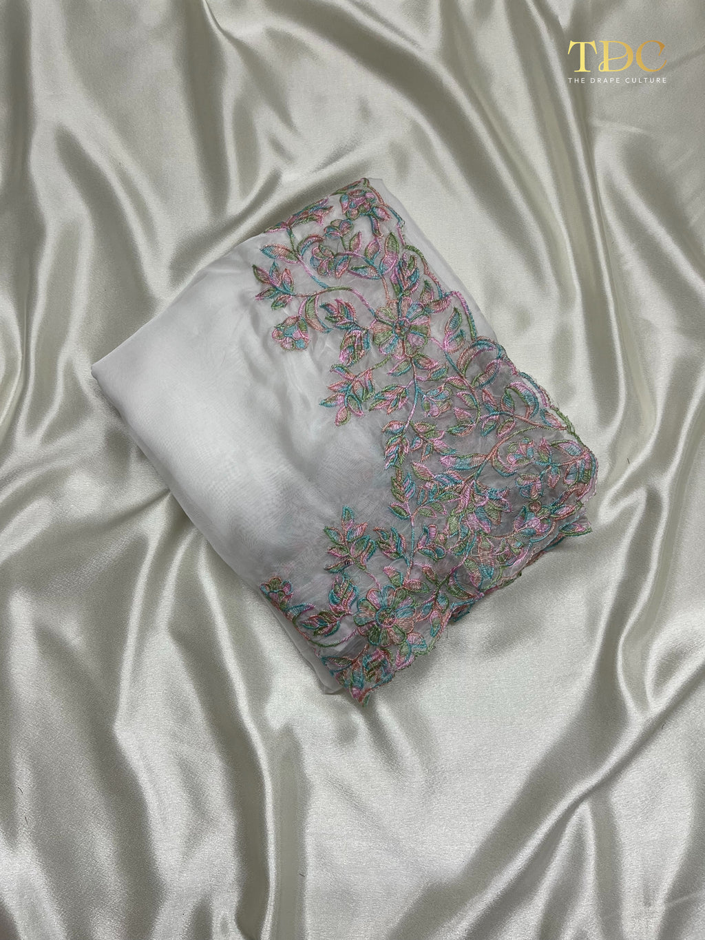 Heavy Tabby Silk Thread Work Saree with blouse