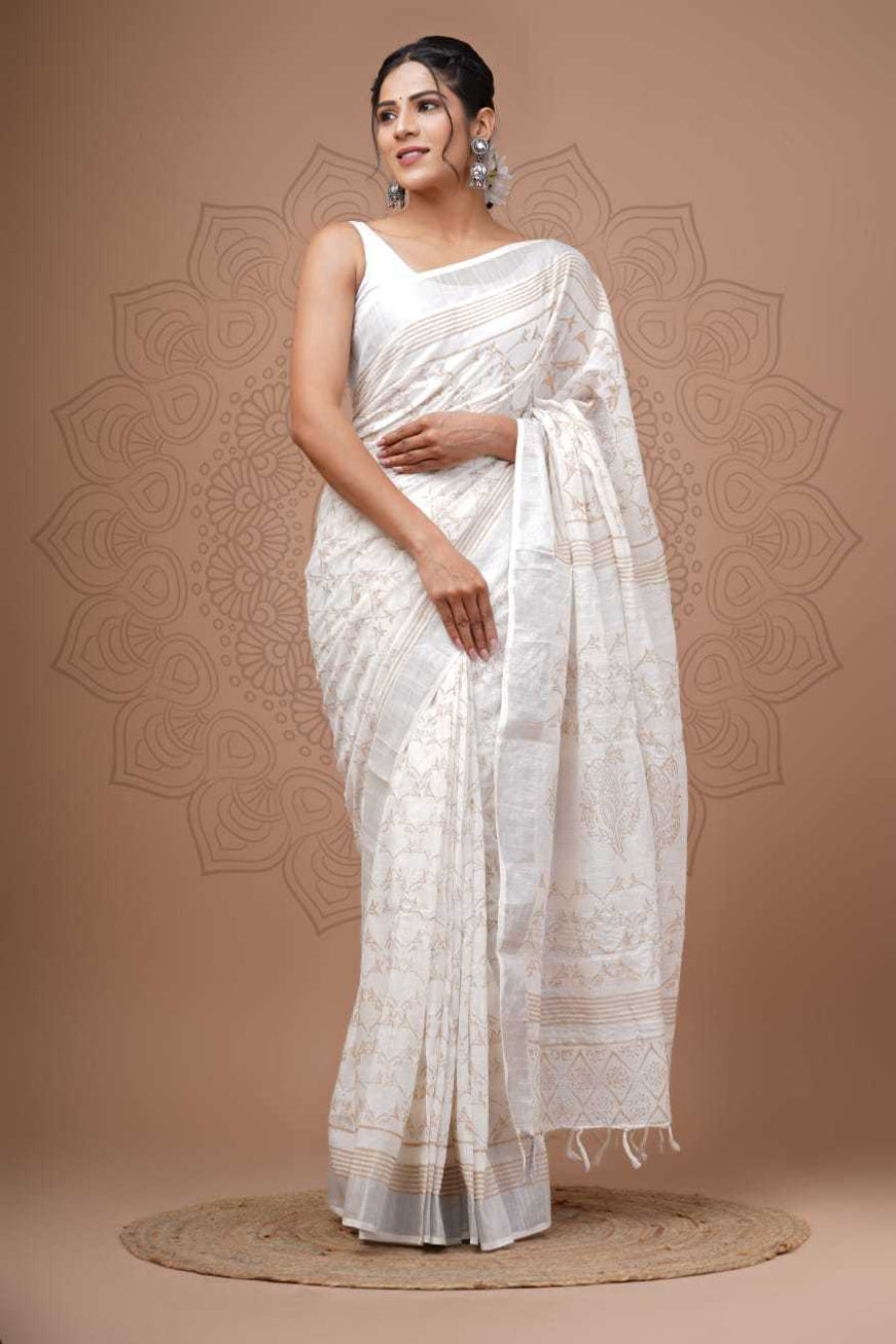 Linen Designer Sarees